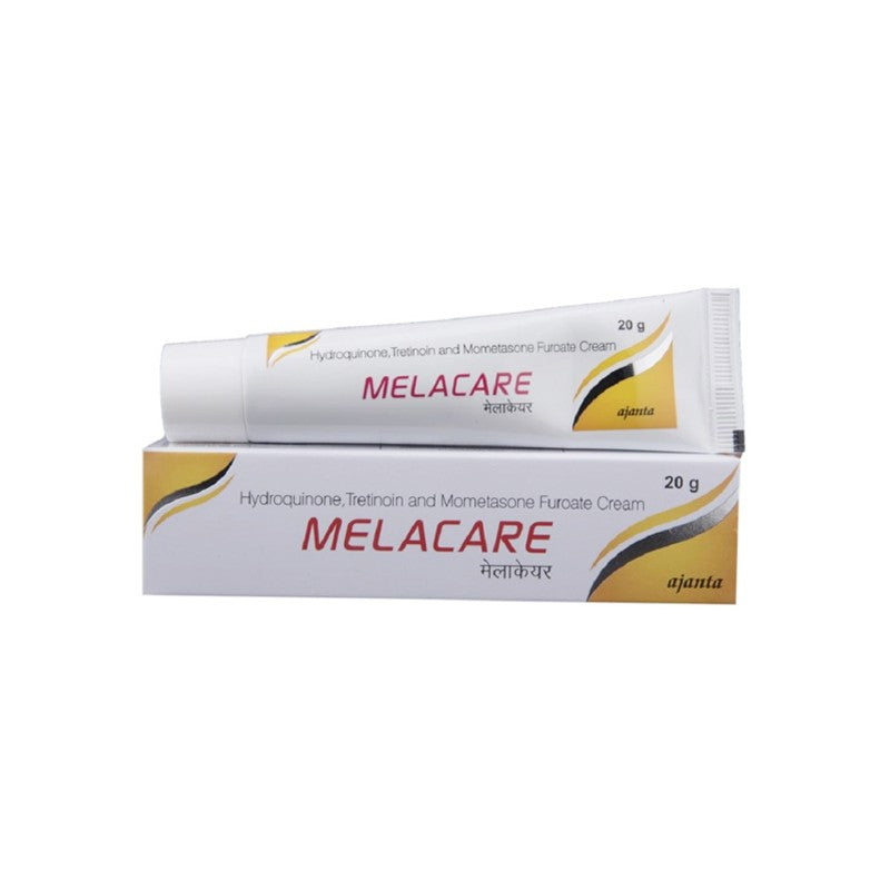 Crema, Ajanta, Melacare Light, Tratament Melasma, cu Hidrochinona 2%, Mometazona 0.1% si Tretinoin 0.025%, 25gr