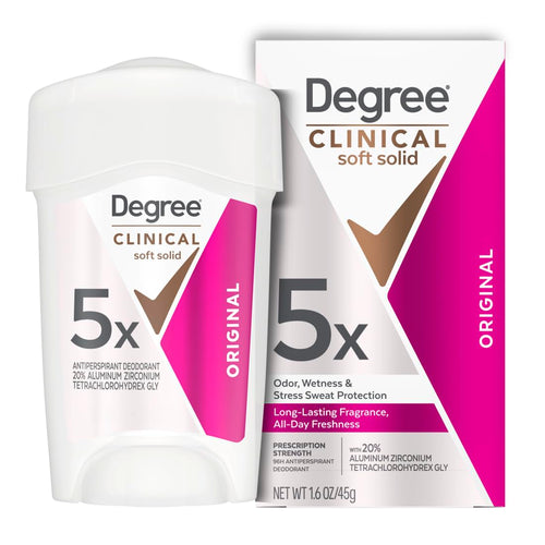 Deodorant, Degree, Clinical Protection 5-în-1, Antiperspirant, Protecție avansată, Control transpirație, 48 g