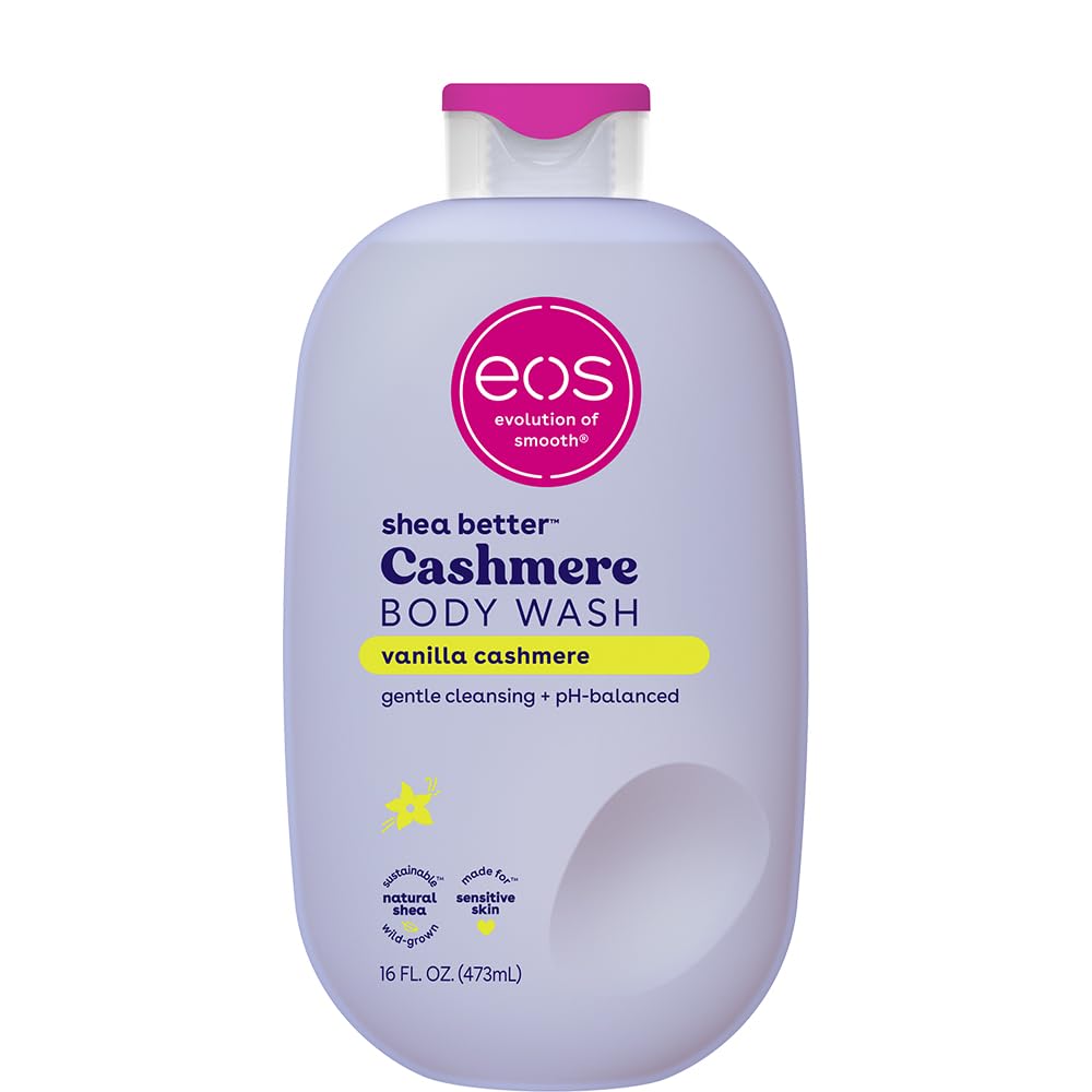 Gel de duș, Eos, Vanilla Cashmere, Hidratare intensă, Formula cremă-gel, 473 ml
