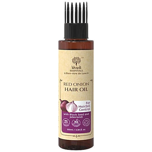 Ulei pentru Par, Khadi Essentials, cu Extract de Ceapa Rosie, Stimuleaza Cresterea Parului si Repara Parul Deteriorat, 100ml