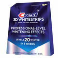 Set 20x Benzi Albirea Dintilor, Crest, 3D White, Professional-Level Whitening Effects, 10% Concentratie, Tratament 20 zile, 45 min, Nivel Albire 20