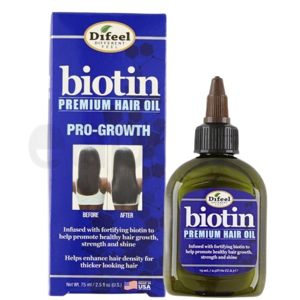Ulei tratament păr, Difeel, Biotin Premium, Fortifiant, Hrănire, Strălucire, 75 ml