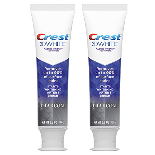 Set 2x Paste de Dinti, Crest, 3D White, Charcoal, cu Carbune Activ, pentru Albirea Dintilor, 107gr