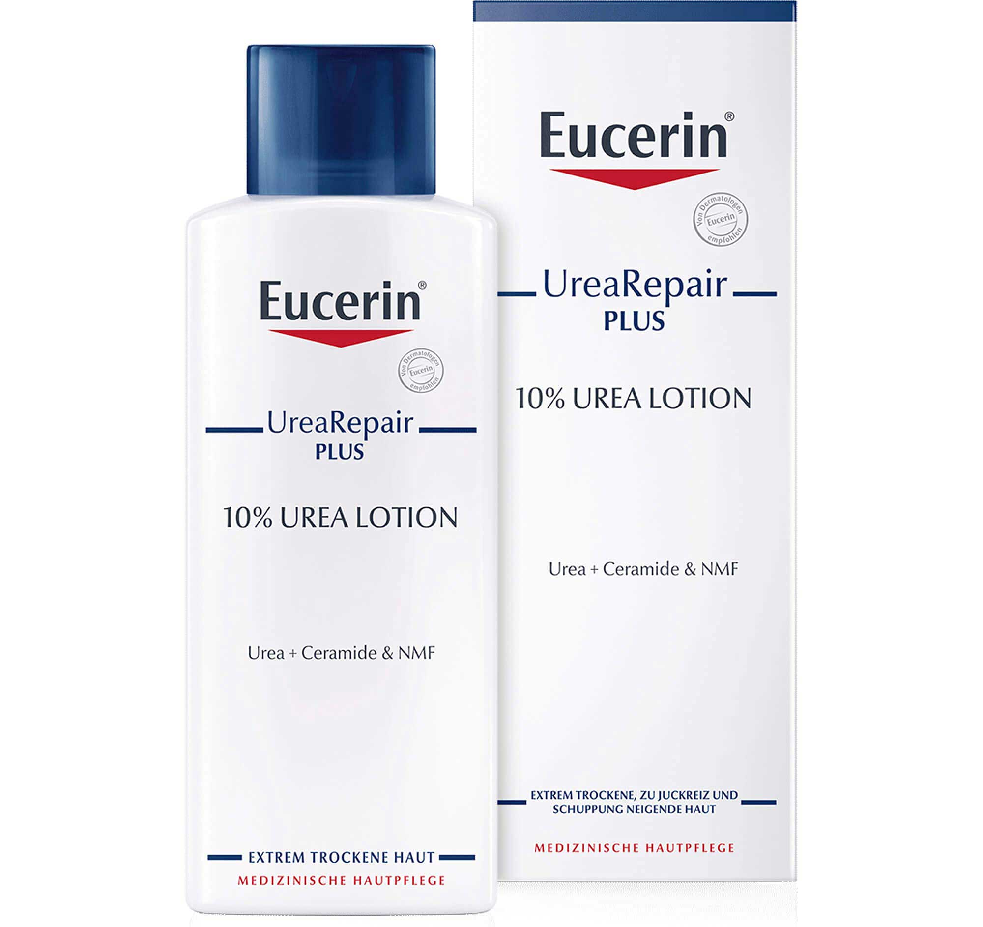Crema de Corp, Eucerin, UreRepair Plus, cu 10% Uree si Ceramida, Efect de Reparare a Barierei Pielii, fara Parfum, 100ml
