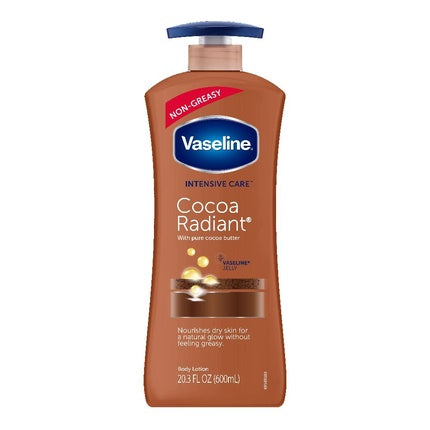 Loțiune de Corp, Vaseline, Intensive Care Cocoa Radiant, Strălucire radiantă, Hidratare intensă, 600 ml