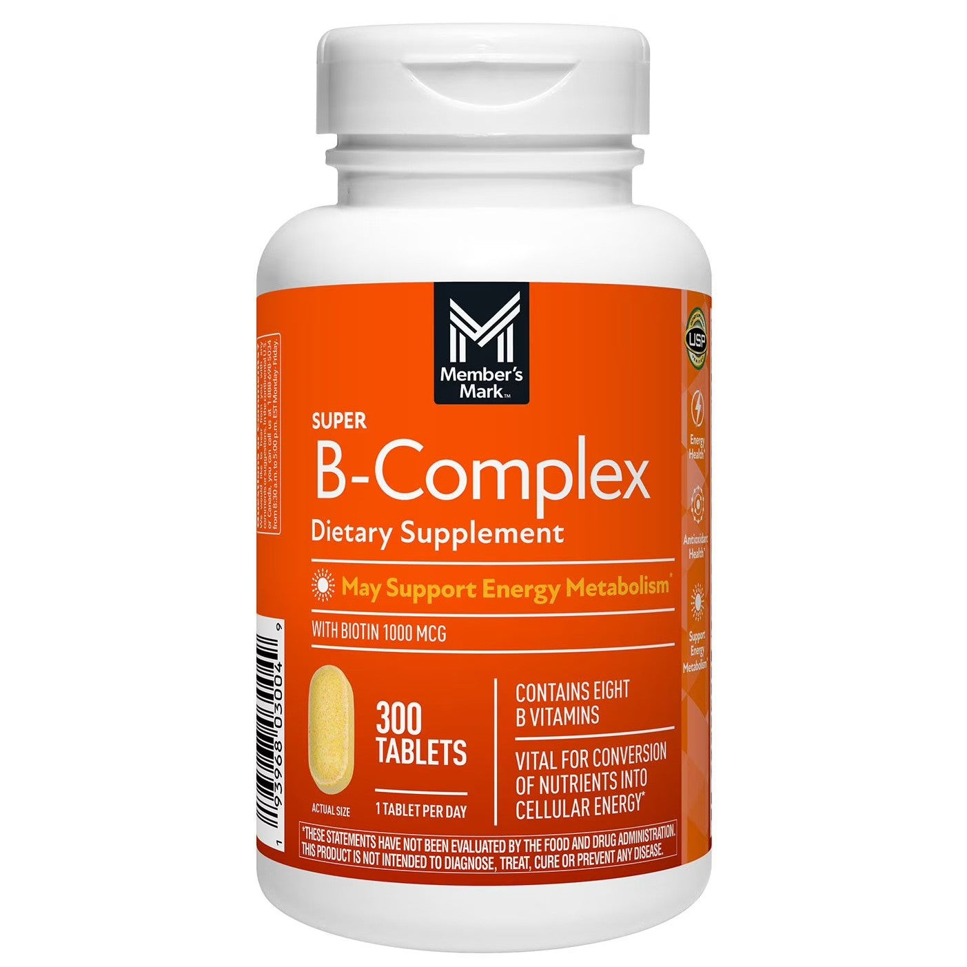 Supliment Alimentar, Member's Mark, B-Complex, Sustine Functionarea Sistemului Nervos, 300 tablete