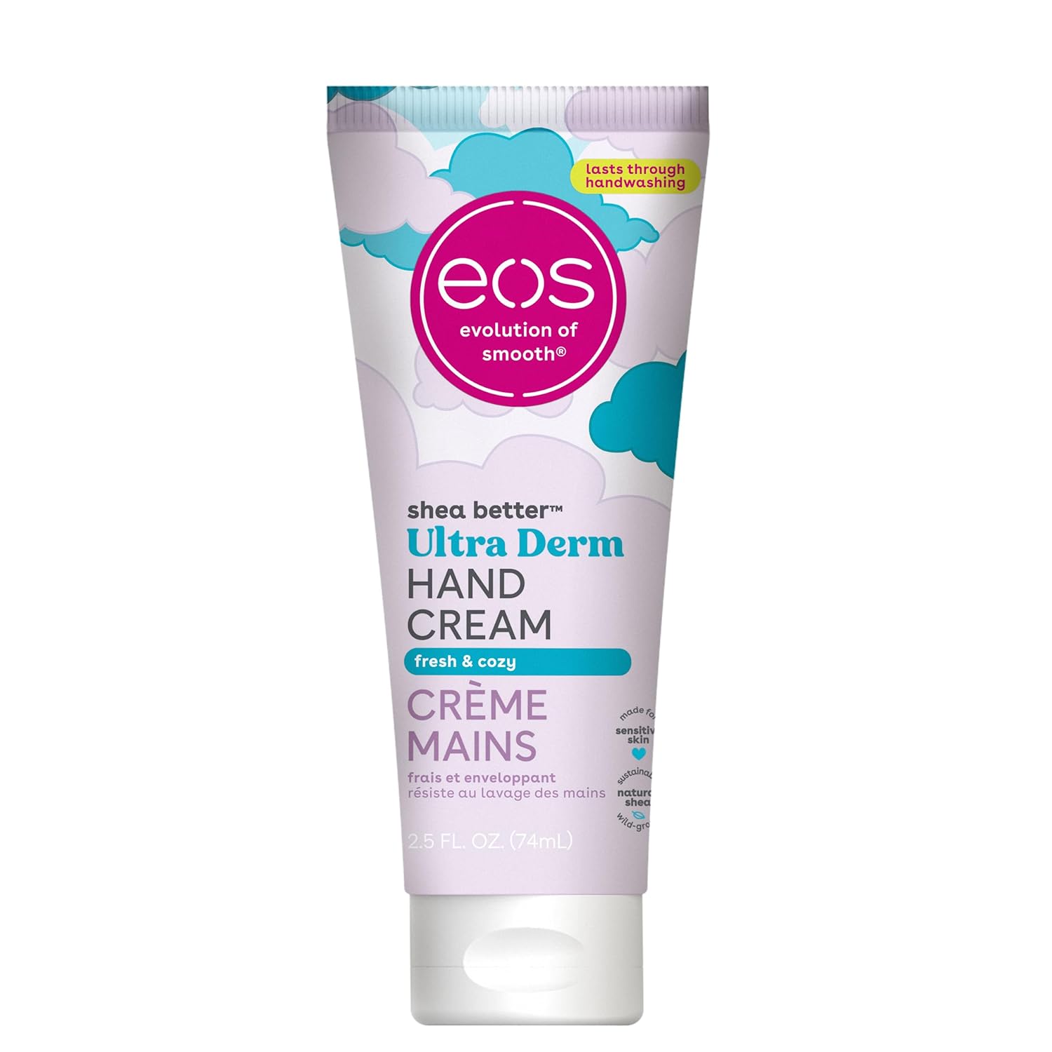 Cremă pentru mâini, Eos, Shea Better, Unt de shea, Hidratare instant, Piele catifelată, 75 ml