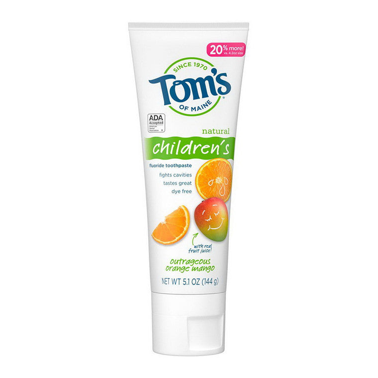 Pastă de Dinți pentru Copii, Tom's of Maine, Anticavity Fluoride, Mango, 145g