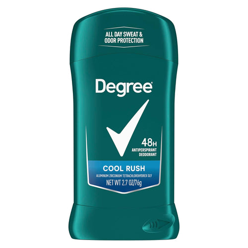 Antiperspirant, Degree Men, Cool Rush, Prospețime răcoritoare, Protecție 48h, Control transpirație, 76 g