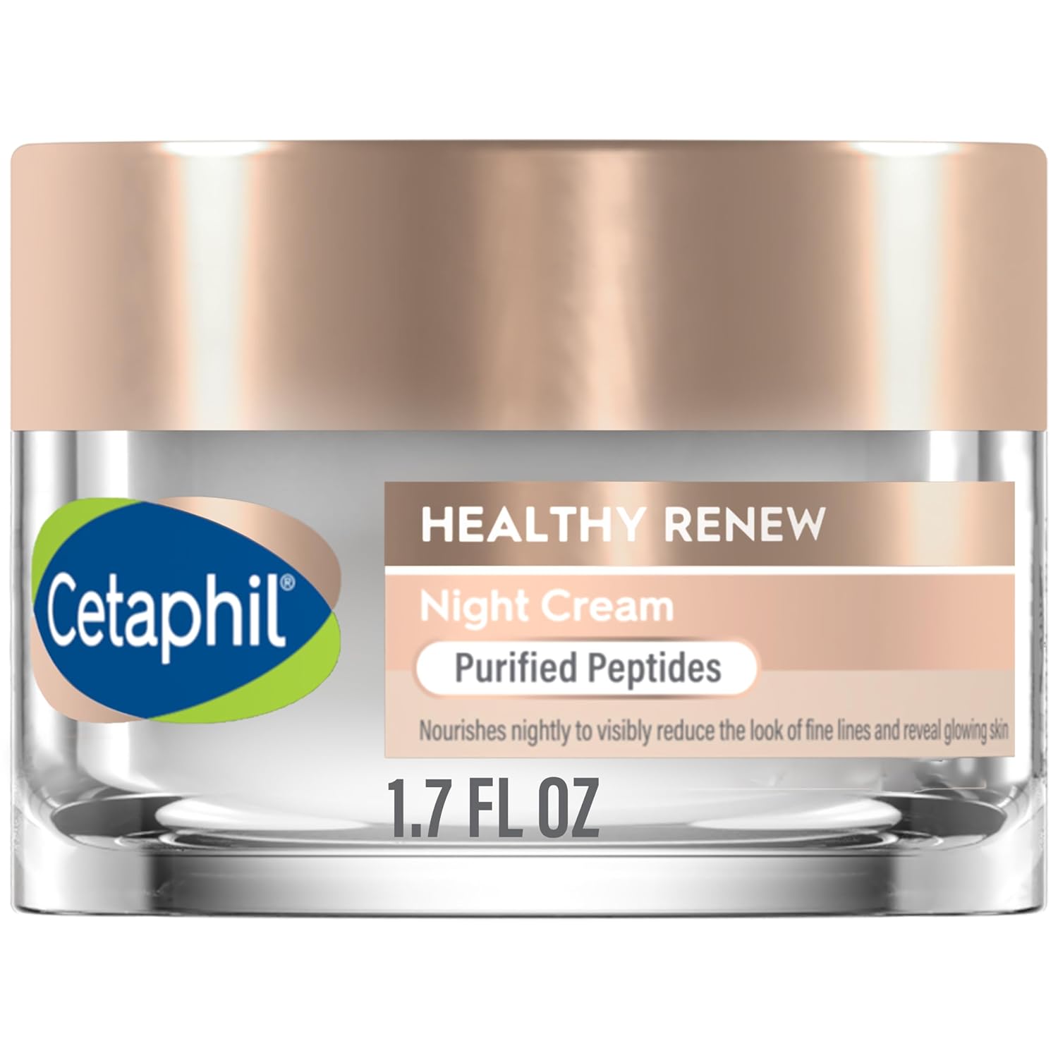Crema de Fata, Cetaphil, Healthy Renew, cu Peptide pentru Efect Anti-Rid si Hidratant, de Noapte, 48gr