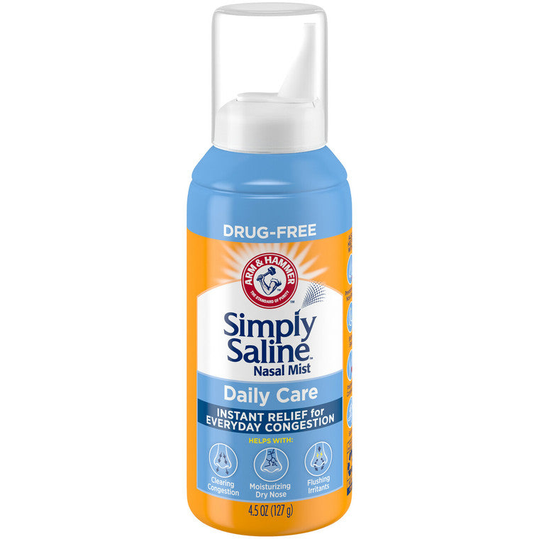 Spray nazal, Arm & Hammer, Simply Saline Daily Care, Descongestionare instant, 4.5 oz (127 g)