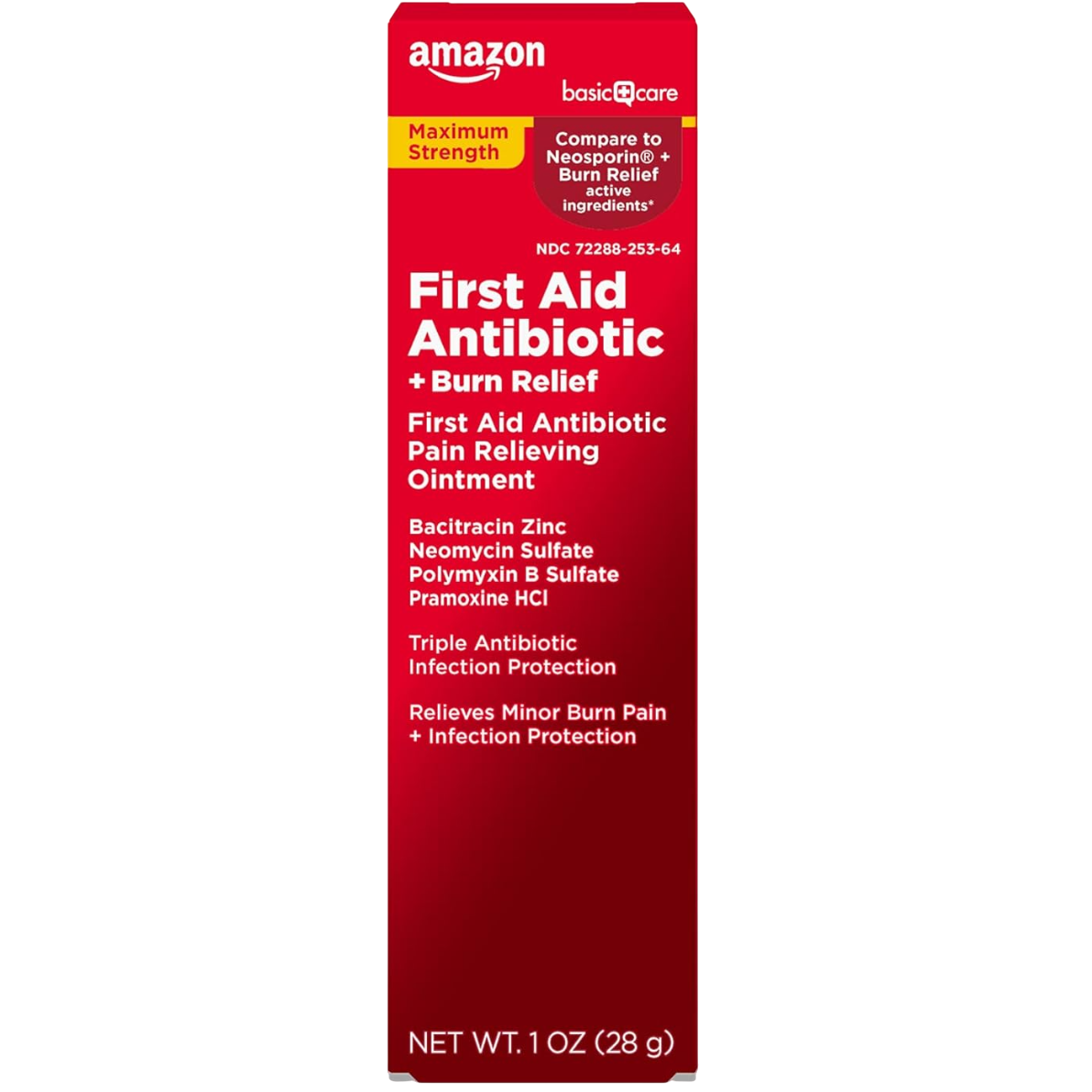 Unguent, Amazon Basic Care, First Aid, Burn Relief, Efect Antimicrobian impotriva Infectiilor Ranilor, Calmeaza Durerea, 28gr