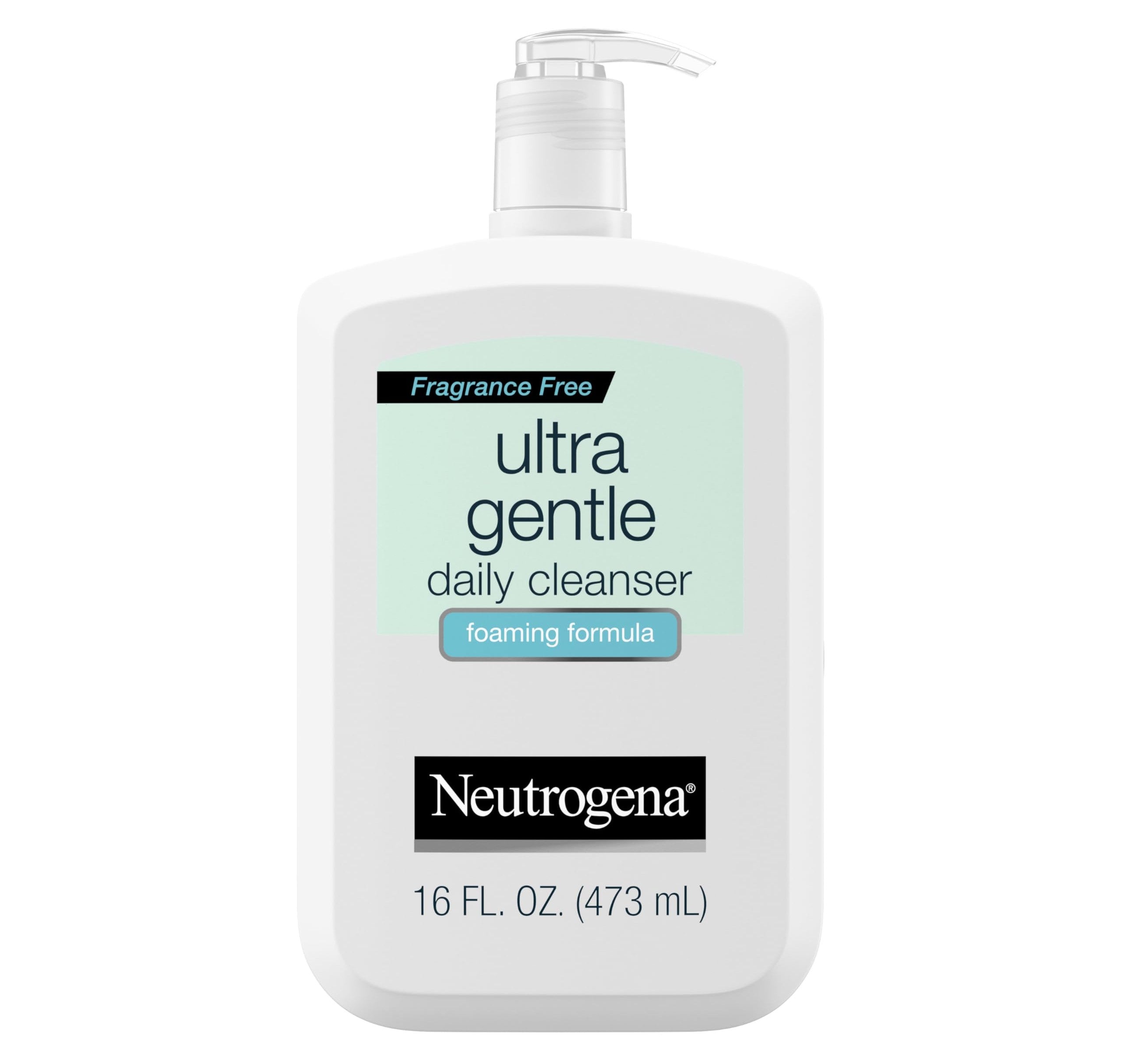 Gel de Curatare, Neutrogena, Ultra Gentle Daily Cleanser, Curata Delicat si in Profunzime, pentru Ten Sensibil, Fara Parfum, 473ml