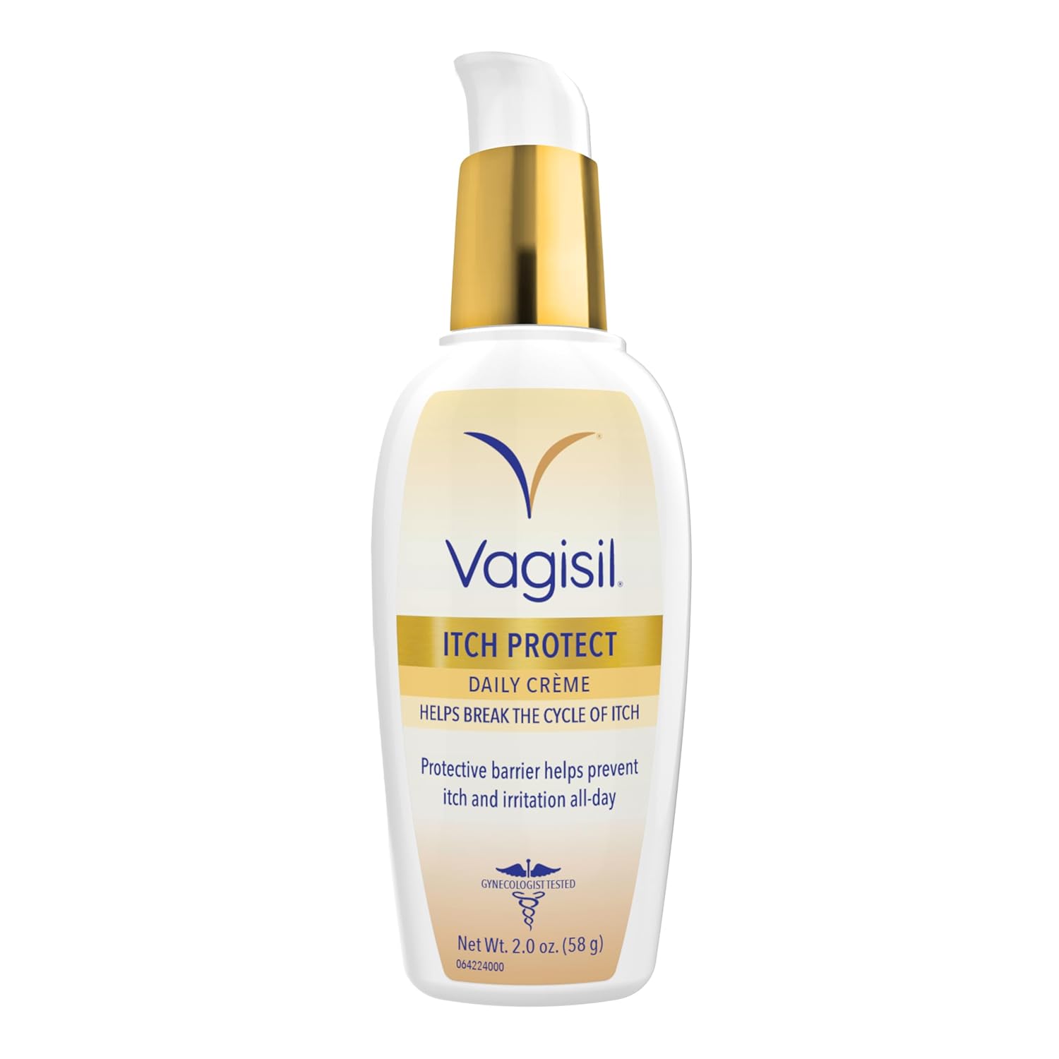 Cremă de Protecție Împotriva Mâncărimii, Vagisil, Itch Protect cu Ovăz Prebiotic, Fără Parfum, PH Echilibrat, 57g