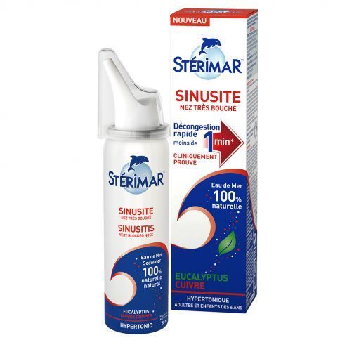 Spray Nazal, Sterimar, Hipertonic Very Blocked, Curatare Eficienta in Cazul Racelii si Rinofaringitei, Copii 6+ si Adulti, 50ml