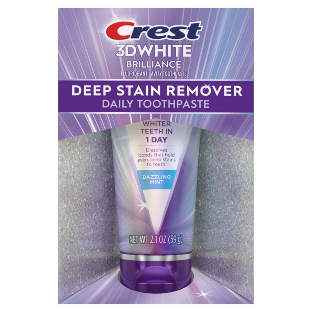Pasta de Dinti, Crest 3D White, Deep Stain Remover, Dazzling Mint, Albire Intensiva, Cu Fluor, 59gr