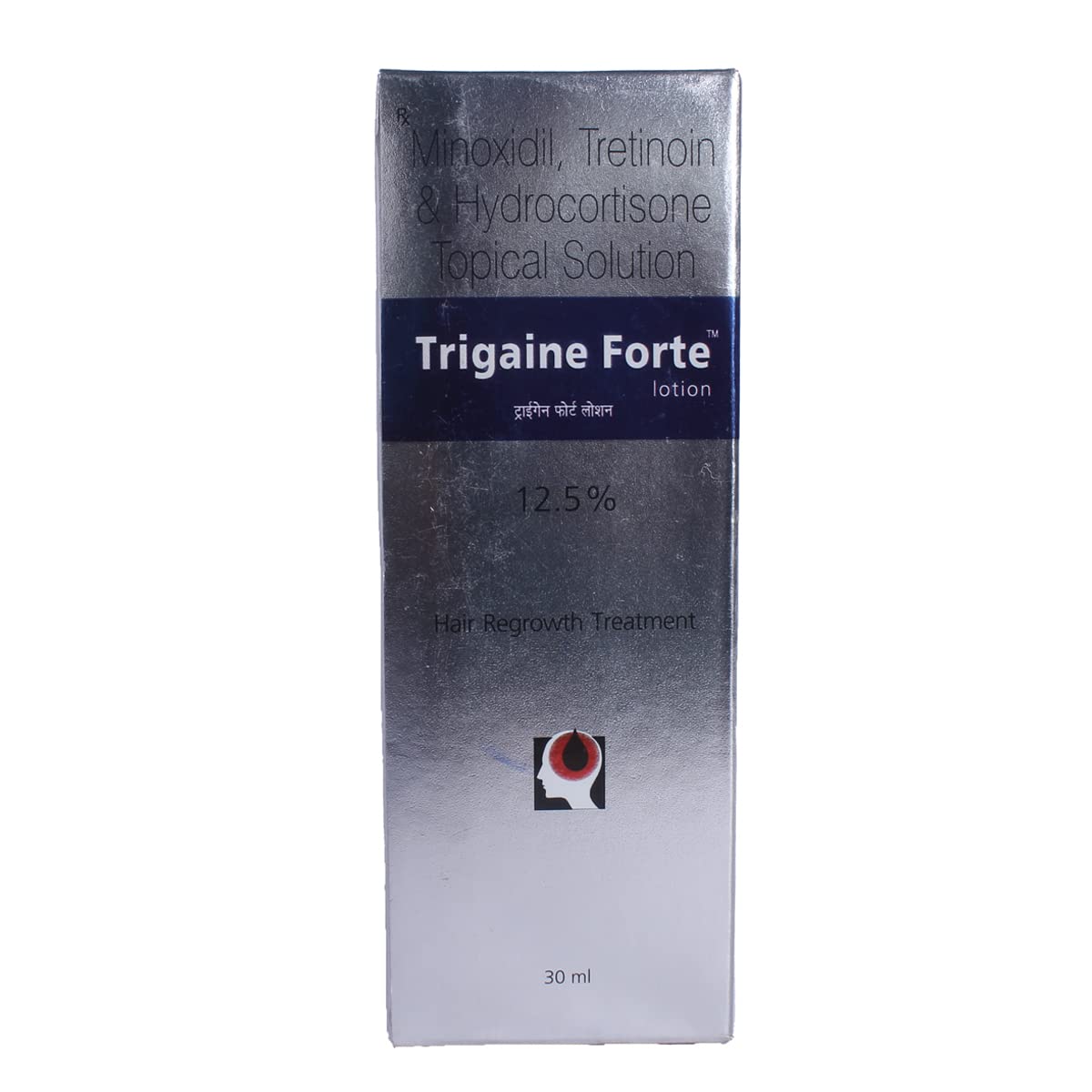 Solutie pentru Par, Trigaine Forte, Hair Regrowth Treatment, Impotriva Caderii Parului, Minoxidil 12.5%, Tretinoin 0.025%, Hidrocortizon 0.01%, 30ml