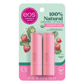 Balsam de buze, Eos, Sticks 100% Natural & Organic, Hidratare 24 h, Recomandat de dermatologi, 4 g, Set 2 bucăți