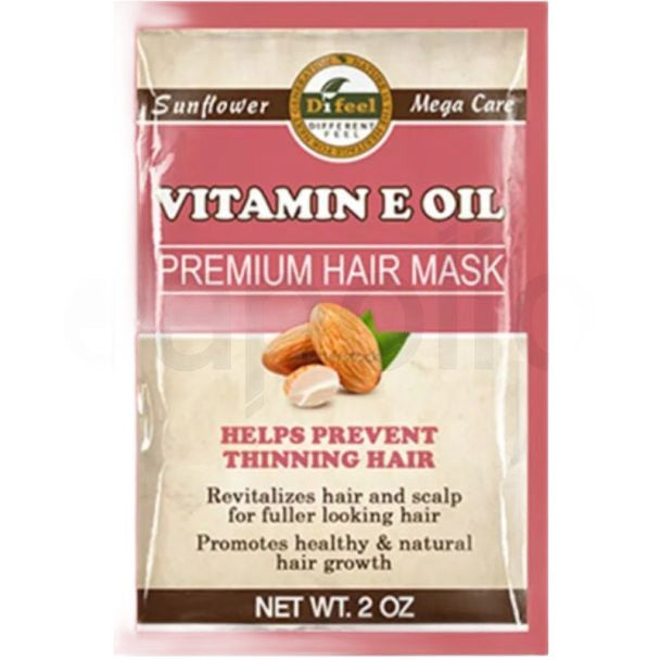 Tratament pentru păr, Difeel, Vitamin E Premium, Reparare, Hrănire, Protecție, 50 g