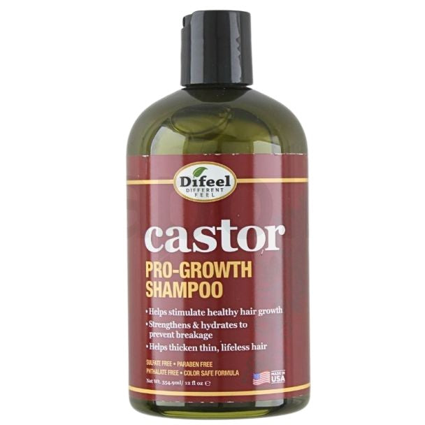 Șampon, Difeel, Castor Pro-Growth, Creștere Păr, Curățare, Fără Parabeni, 354.9 ml