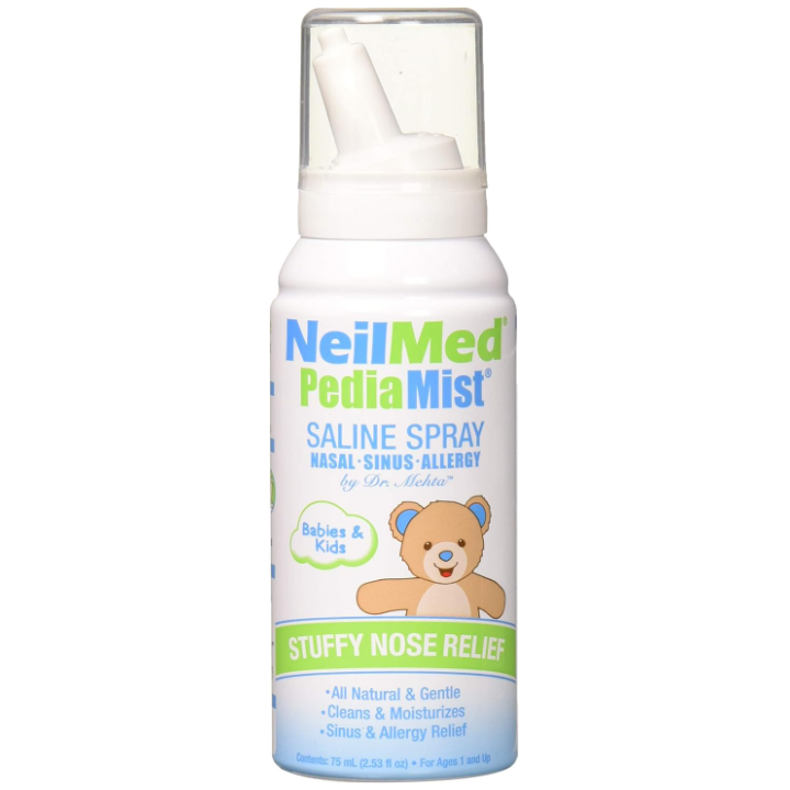 Spray Nazal pentru Copii si Bebelusi, NeilMed, Pediamist, cu Solutie Salina, Calmeaza, Hidrateaza si Curata Caile Nazale, impotriva Congestiei Nazale, Ingrediente Naturale, 75ml