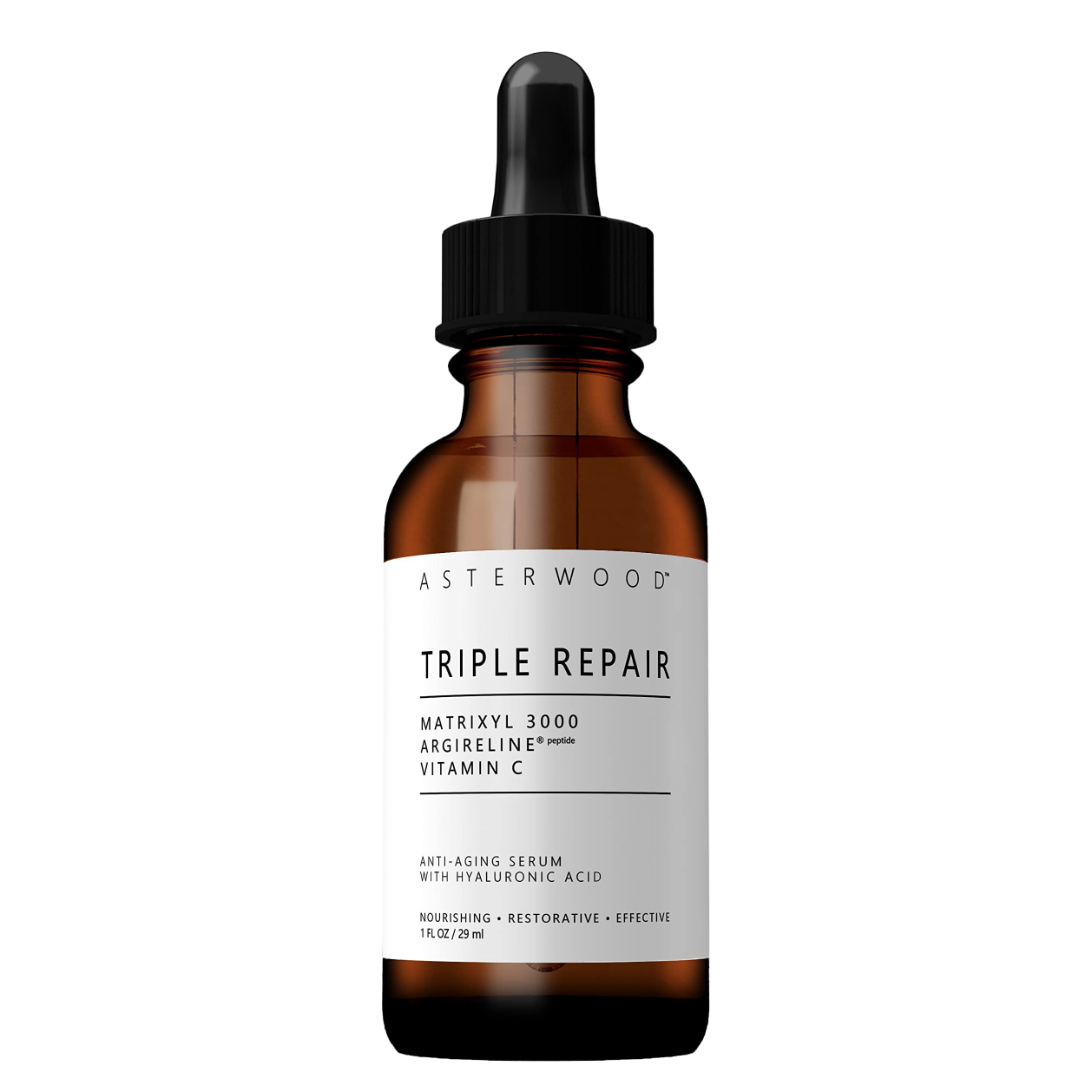 Ser de Fata, Asterwood, Triple Repair, Matrixyl 3000 + Argireline, cu Acid Hialuronic si Vitamina C, cu Efect Antirid, fara Parfum, 29ml