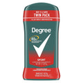 Antiperspirant deodorant, Degree, Sport, Set dublu, Protecție 48h, Control miros, Performanță, 76 g