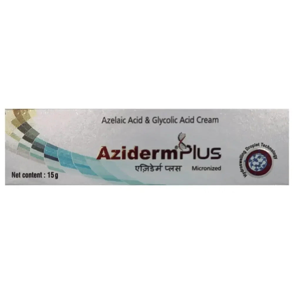 Face Cream, Aziderm Plus, Anti-Acne, Against Rashes, Relieves Pimples, Redness and Itching, with Azelaic and Glycolic Acid, 10gr