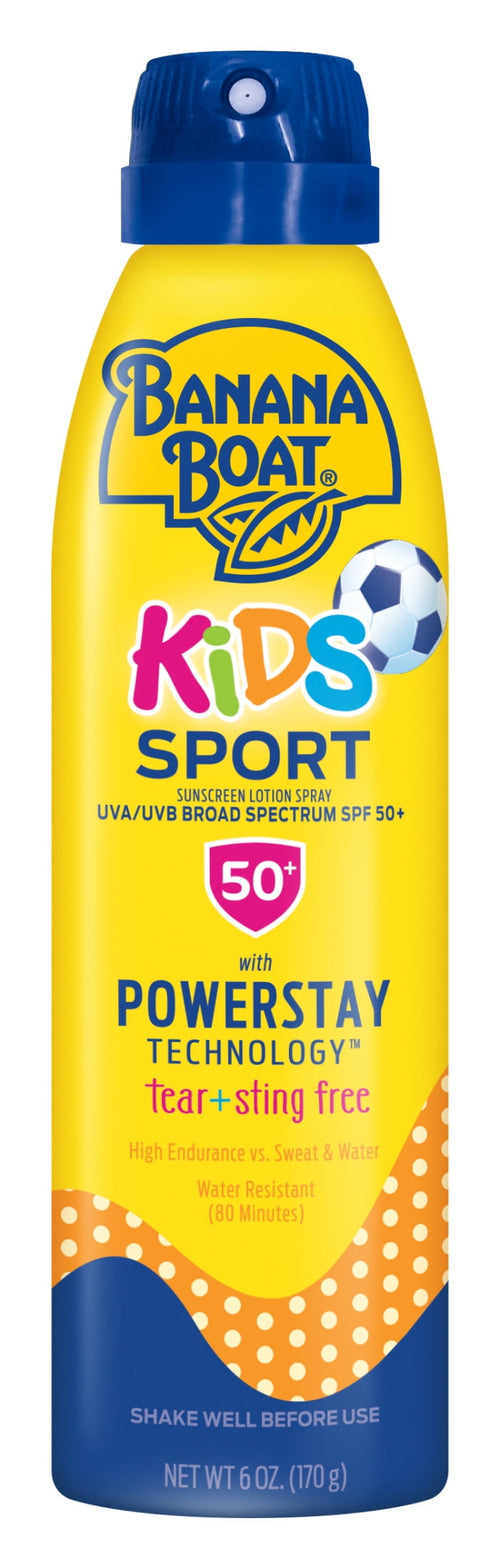 Spray protecție solară pentru copii, Banana Boat Kids Sport, SPF 50, Fără lacrimi și fără usturime, 170 g