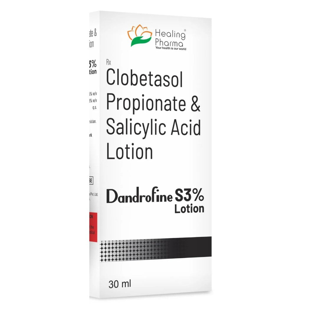 Lotiune, Healing Pharma, Dandrofine, S3%, cu Clobetasol si Acid Salicilic, Combate Matreata Severa si Calmeaza Scalpul, 30ml