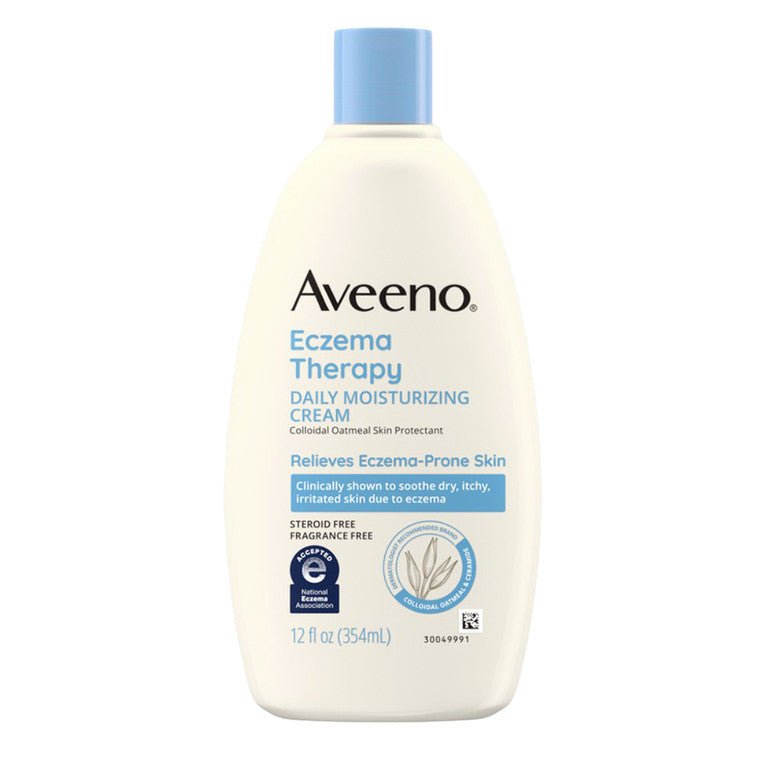 Cremă hidratantă corp, Aveeno, Terapie eczeme, Colloidal oatmeal + ceramide, Piele uscată & mâncărime, 340 g