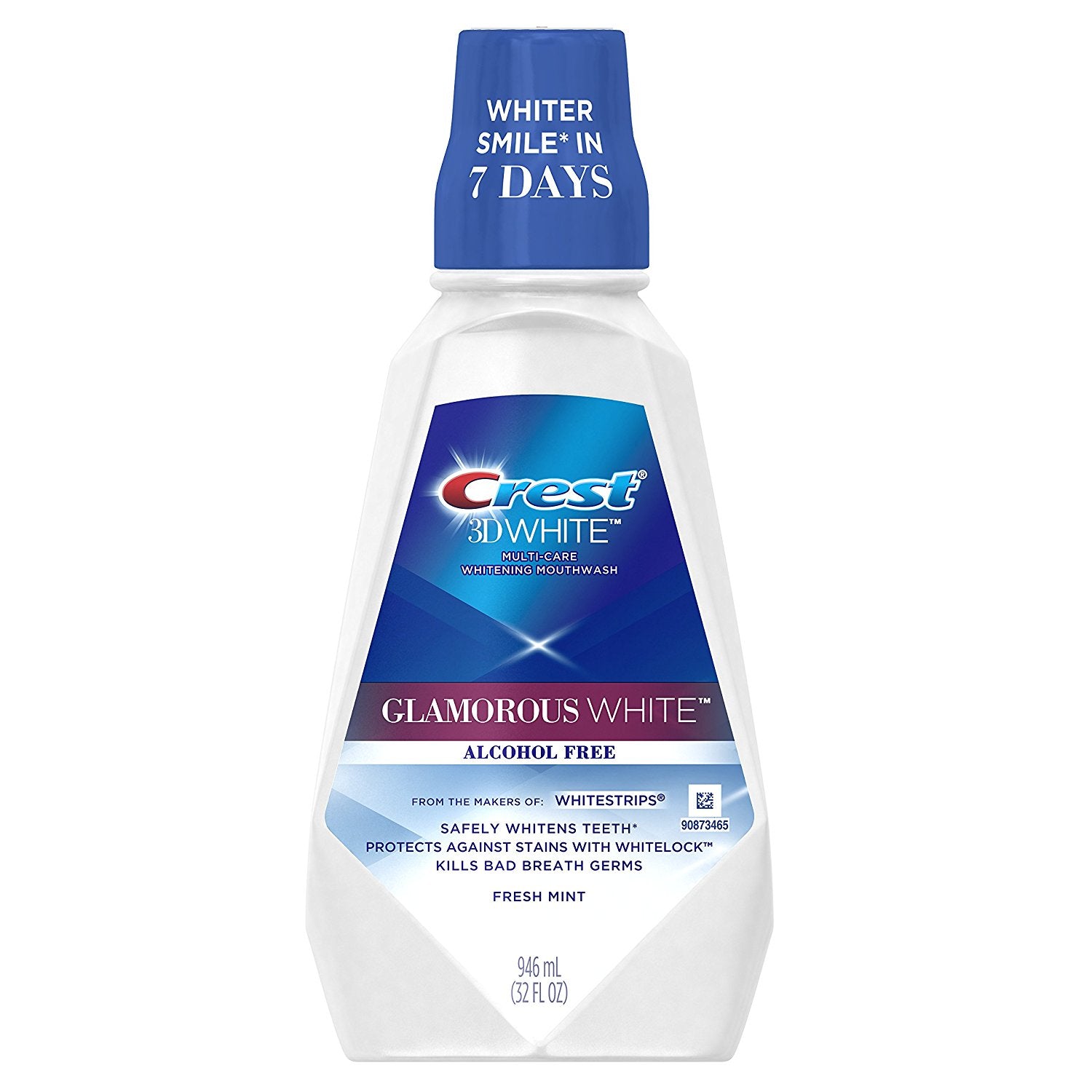 Apa de Gura, Crest 3D Glamorous White, fara Alcool, Albire Intensiva, de la producatorii Whitestrips, 946ml