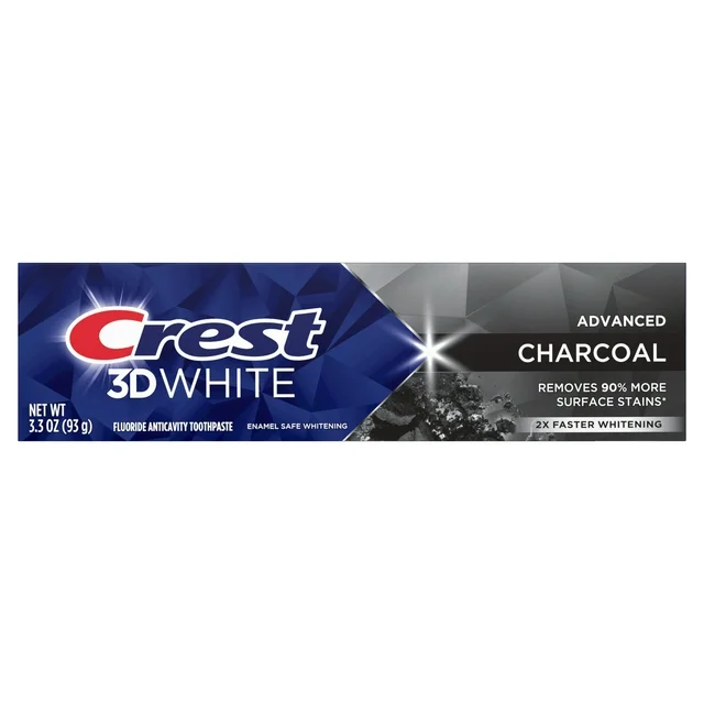 Pasta de Dinti, Crest, 3D White, Charcoal, Efect Albirea Dintilor cu Carbune Activ, 93gr