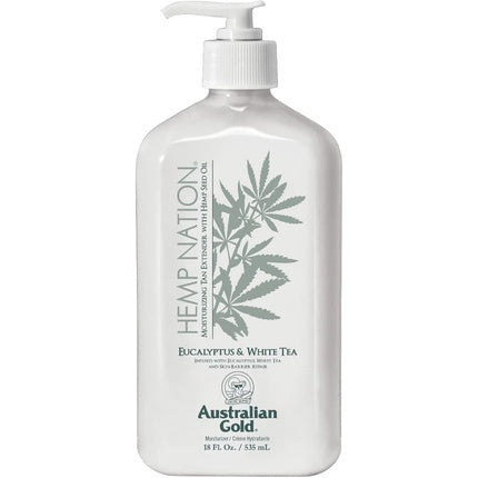 Extender Bronz, Australian Gold, Hemp Nation Eucalyptus White Tea, Prelungire Bronz, Hidratare Intensivă, Catifelare, 535 ml