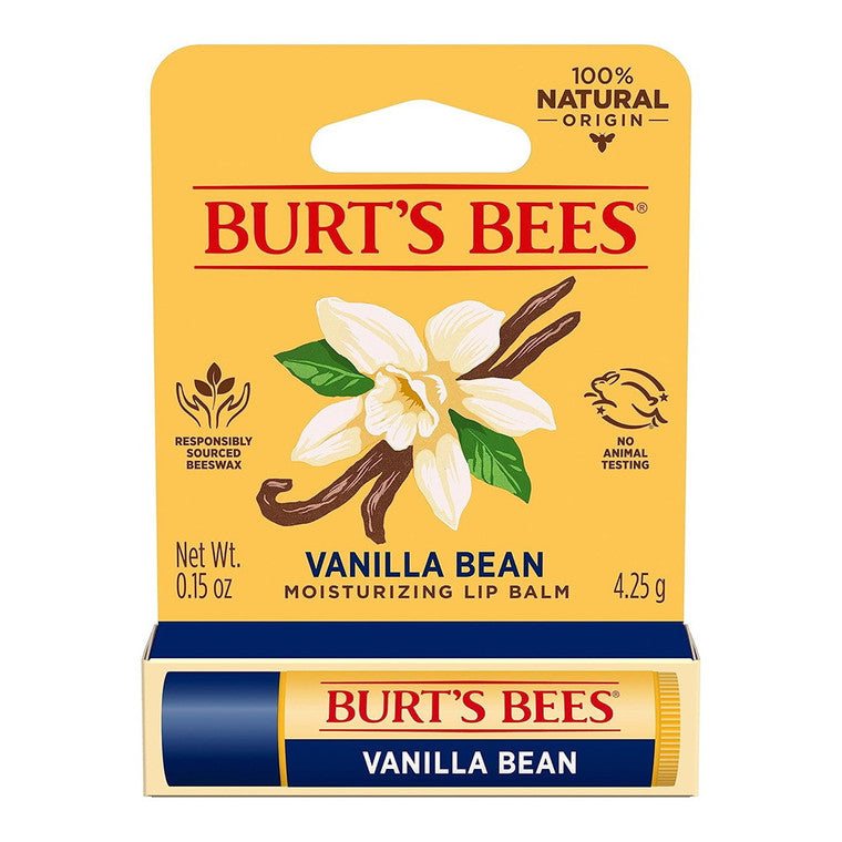 Balsam buze, Burt's Bees, Vanilla Bean, Hidratare naturală, Catifelare, Parfum delicat, 4.25 g