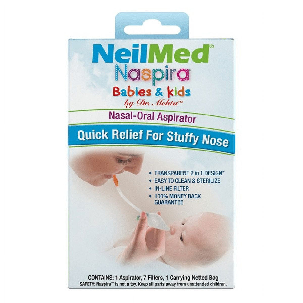 Aspirator nazal cu sucțiune orală, NeilMed, Naspira, Control sigur pentru copii