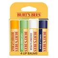 Balsam de buze, Burt's Bees, 100% natural, Aromă castravete-mentă & pară-cocos, Set 4 tuburi