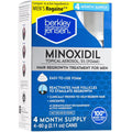 Set Spuma, Berkley Jensen, Minoxidil 5%, Tratament Impotriva Caderii Parului, pentru Barbati, fara Parfum, 4x 60gr