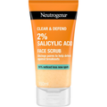 Gel de Fata, Neutrogena, Clear & Defend, Efect Exfoliant, Curata Porii in Profunzime, cu Micro-Particule Exfoliante, cu Acid Salicilic 2%, 150ml