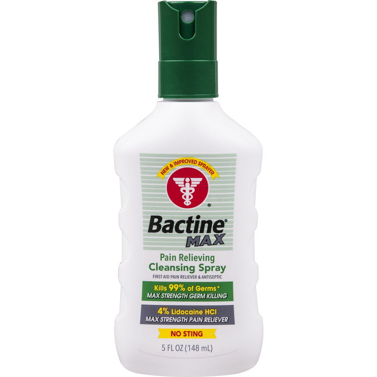 Spray antiseptic, Bactine, Max Pain Relieving, Curățare fără durere, Ucide germeni, 148 ml