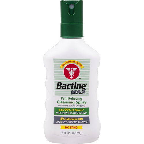Spray antiseptic, Bactine, Max Pain Relieving, Curățare fără durere, Ucide germeni, 148 ml