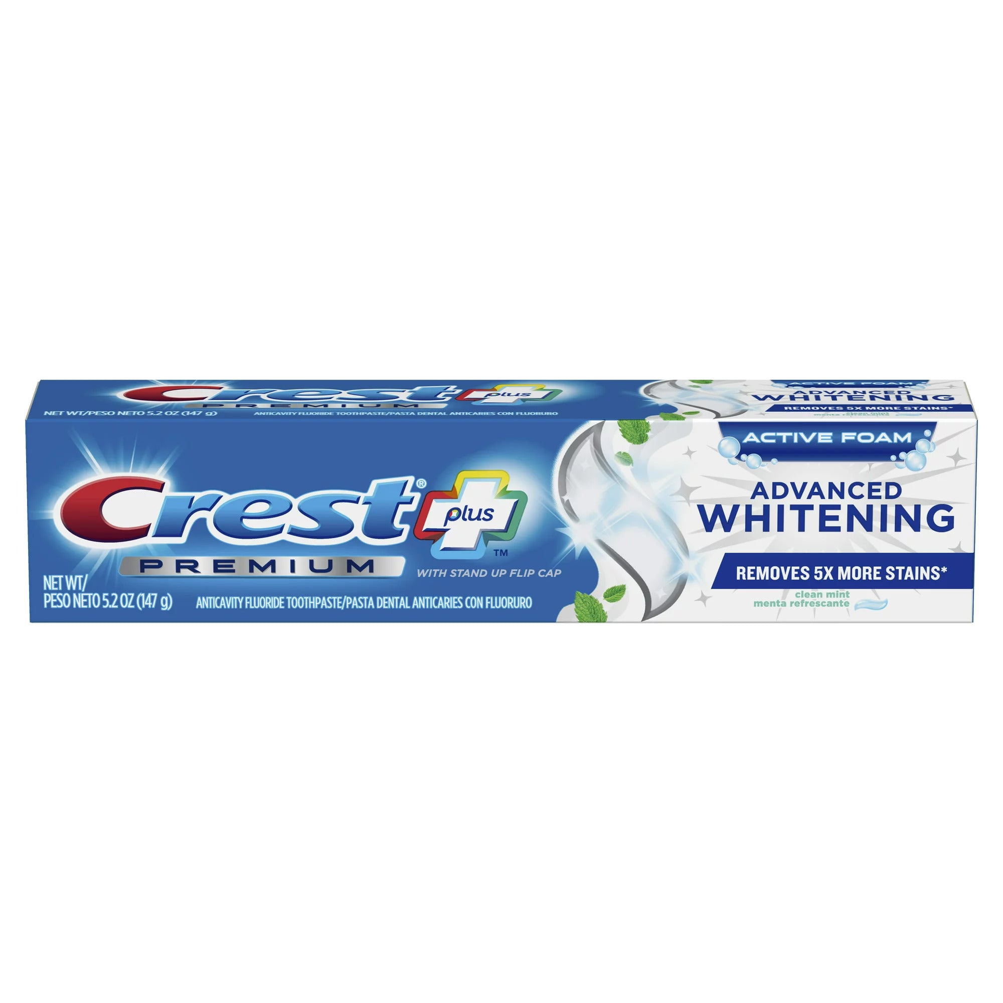 Pasta de Dinti, Crest, Premium, Advanced Whitening, pentru Albirea Dintilor, Indepartarea Petelor, 147gr