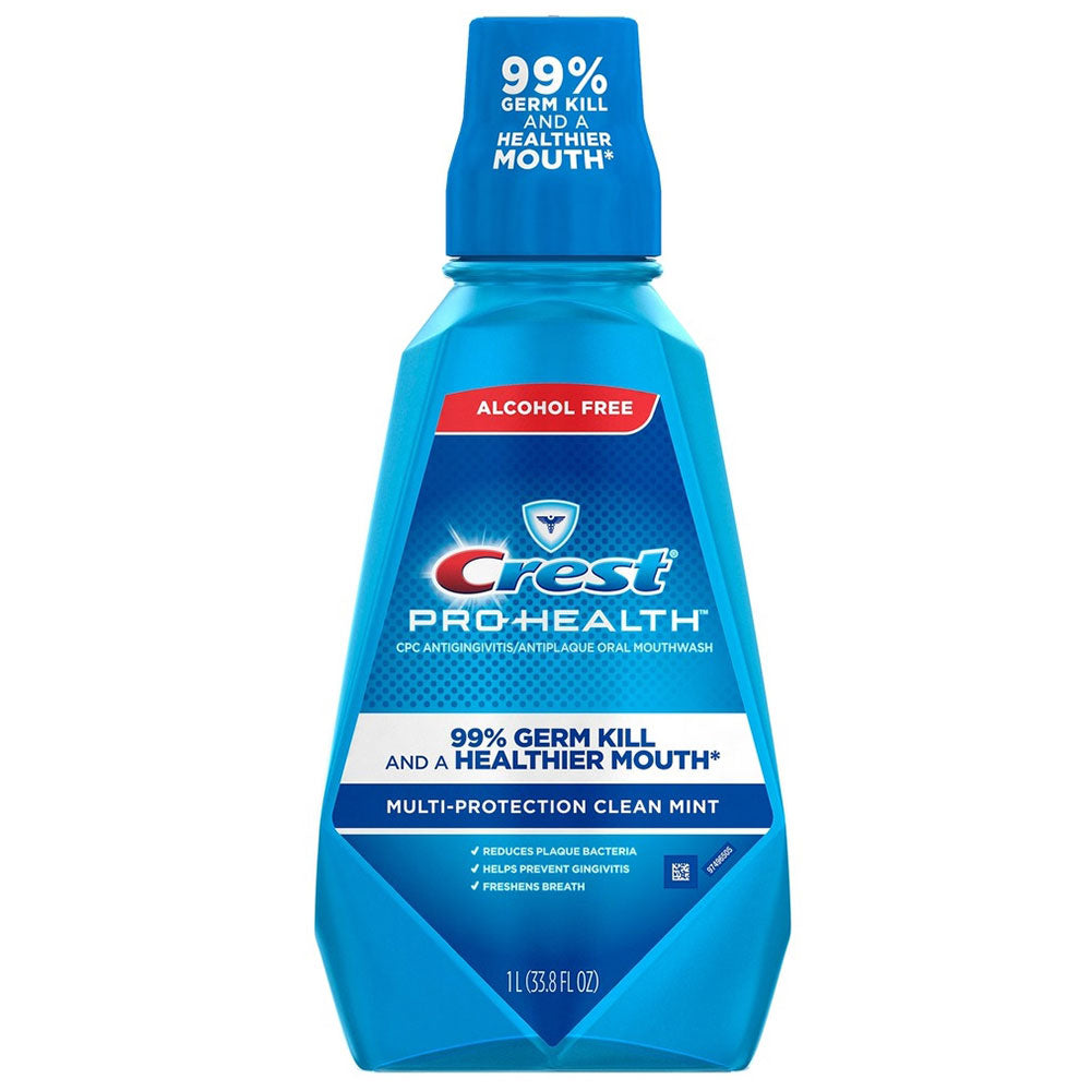 Apa de Gura, Crest 3D White, Pro-Health Multi-Protectie, fara Alcool, Efect Protectie Intensiva, 1000ml