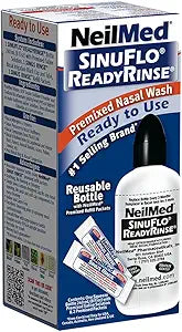 Sistem de clătire nazală premixat, NeilMed, SinuFlo Ready Rinse, Confort maxim, 237 ml