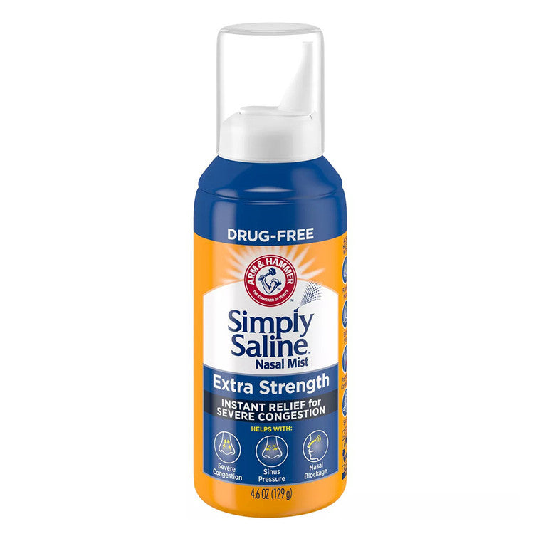 Spray nazal, Arm & Hammer, Simply Saline Extra Strength, Congestie severă, Fără medicamente, 129 g