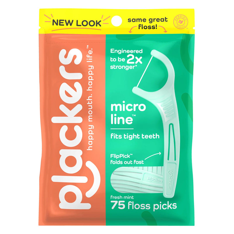 Set Ata Dentara, Plackers, Micro Line, Tip Scobitoare, Curatare Rapida, Cerata cu Alunecare Usoara, Fibra Rezistenta, 75 buc