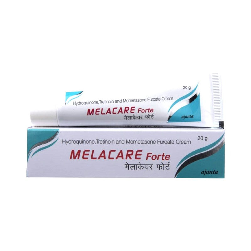 Crema, Ajanta, Melacare Forte, Tratament Melasma, cu Hidrochinona 4%, Mometazona 0.1% si Tretinoin 0.025%, 25gr