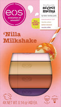 Set cadou balsam buze, Eos, Flavor Lab Secret Menu, 'Nilla Milkshake, Ediție limitată, Hidratant, 4 bucăți (4 x 4 g)