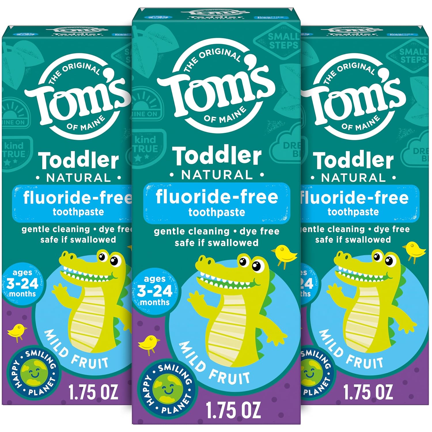 Pastă de dinți pentru copii mici, Tom's of Maine, Fluor-Free, Aromă fructată, 0 g