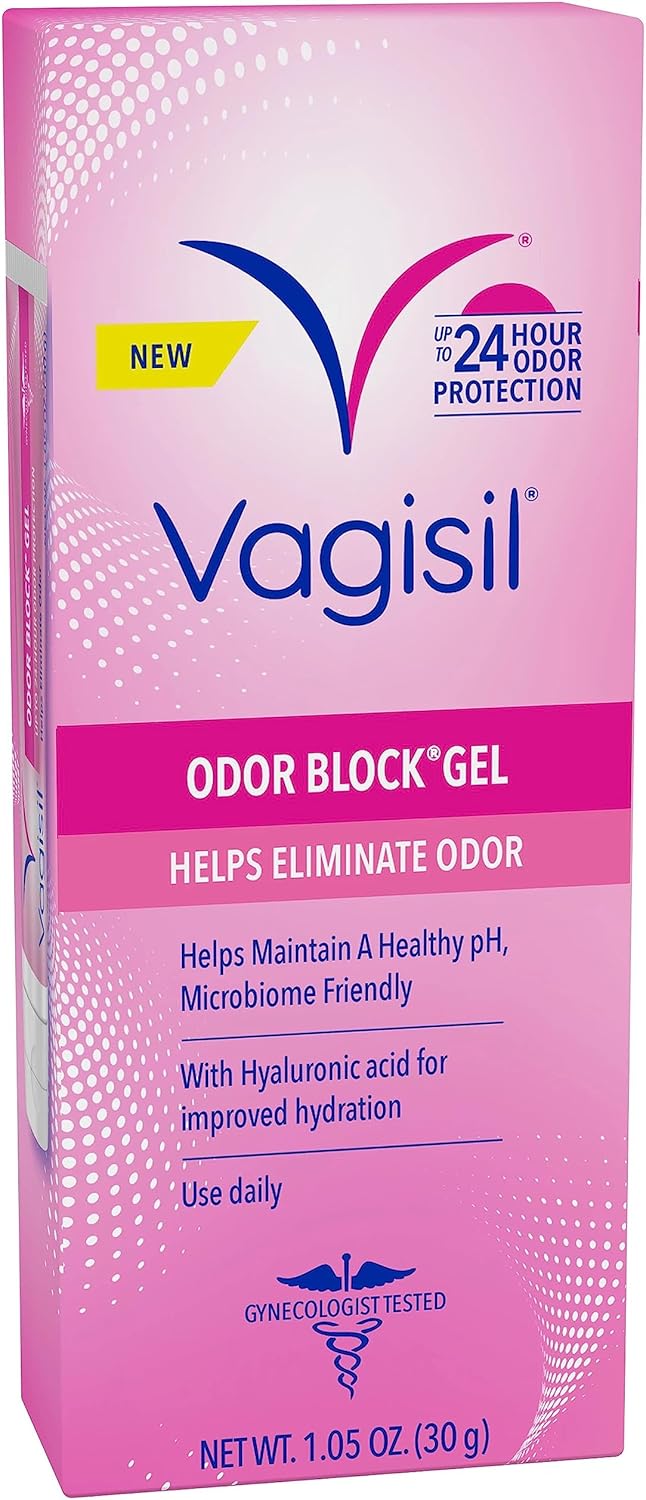 Gel Vaginal, Vagisil, Odor Block cu Acid Hialuronic, Testat Ginecologic, Hipoalergenic, 30g (1 Bucată)